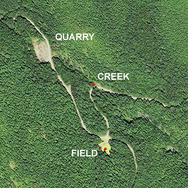 2021 aerial photo of Deadfall Creek area, Clallam County, Washington