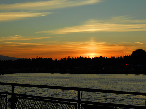 sunset from Kingston-Edmonds Ferry, 