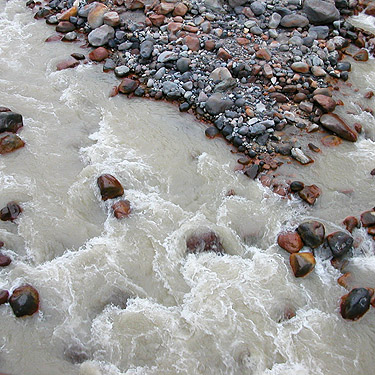 glacier milk in Boulder Creek, SE base of Mt Baker, Whatcom County, Washington