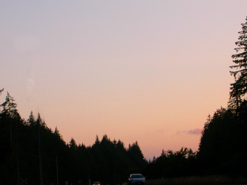 sunset from Elma rest area, Grays Harbor County, Washington