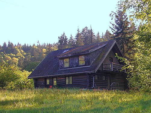 trailhead cabin, Morse Creek east of Port Angeles, Clallam County, Washington