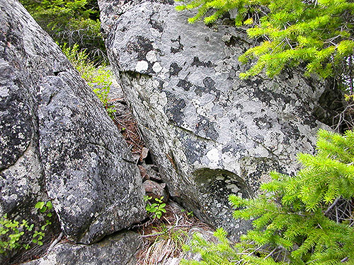 outcrops or giant boulders, N slope of Mosquito Ridge, Entiat Mountains, Chelan County, Washington