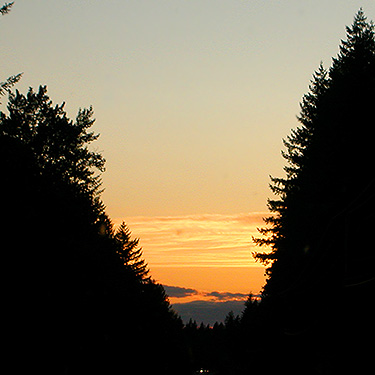 sunset near Index, Washington on 12 July 2019