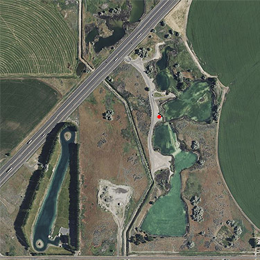 2020 aerial photo of Martha Lake, Grant County, Washington