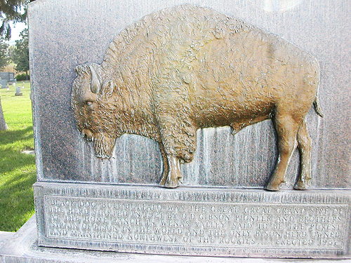 bison monument, Wenas Cemetery, Yakima County, Washington