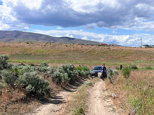 Kathy Whaley at sagebrush tract on Naches-Wenas Road, Yakima County, Washington
