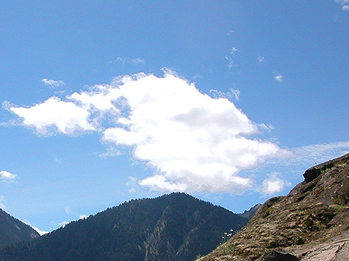 blue sky from lookout rock, Twin Lakes Trail, Napeequa River area, Chelan County, Washington