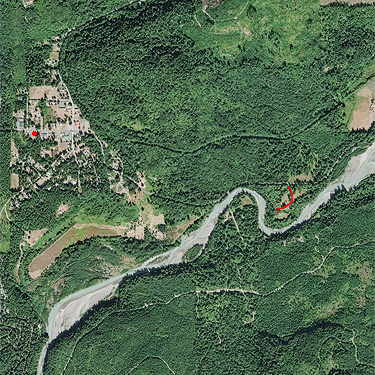 2015 aerial photo of Maple Falls area, Whatcom County, Washington