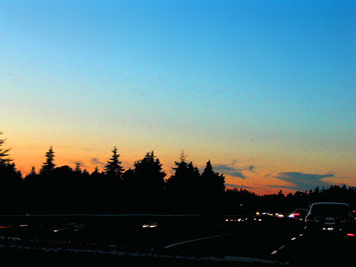 sunset in south King County, Washington on 7 July 2025