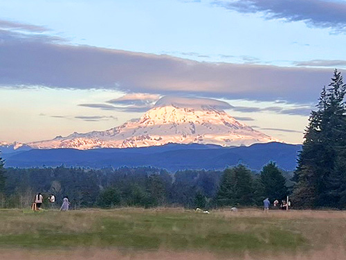 Mt Rainier from White Pass Highway on way home from Packwood, 5 April 2025