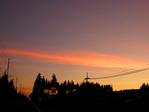 sunset in Sedro Woolley, Washington on 8 September 2022