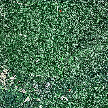 2017 aerial photo of Quartz Creek Trail, SE Snohomish County, Washington