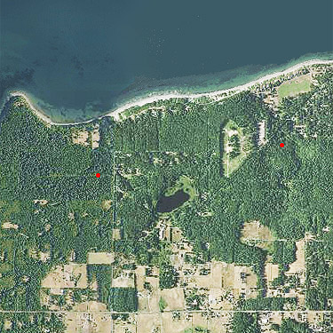 2019 aerial photo, north central Quimper Peninsula, Jefferson County, Washington