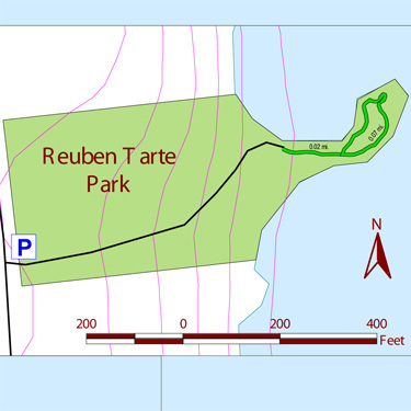 map of Reuben Tarte County Park, San Juan Island, Washington