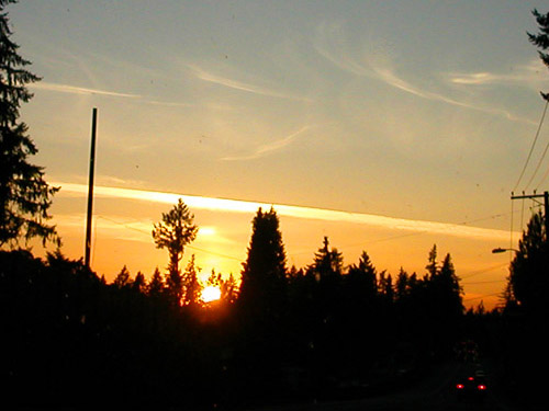 sunset near Enumclaw, Washington on 14 July 2023