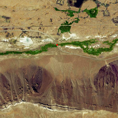 2023 aerial photo of Lower Crab creek bridge, SW Grant County, Washington