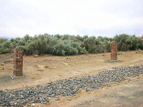 sagebrush tract beside driveway of cemetery, Royal City, Washington