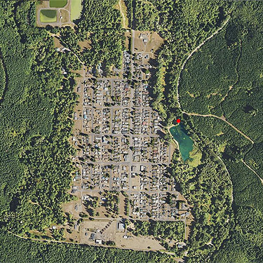 Ryderwood and Ryderwood Pond, Cowlitz County, Washington, 2021 aerial photo