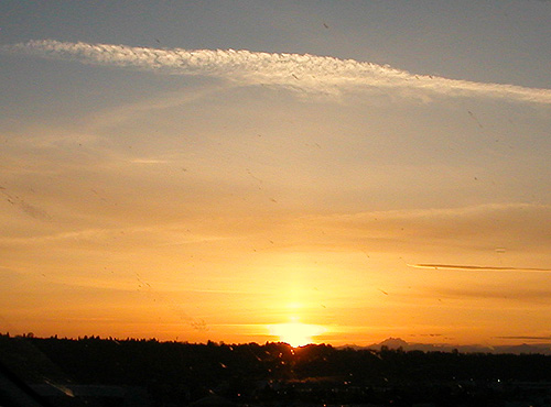 sunset from south Seattle, 1 April 2024