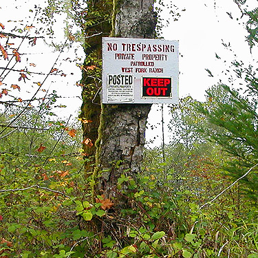 keep-out signs, West Satsop Boat Launch, Grays Harbor County, Washington