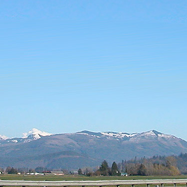 foothills near I-5 and Skagit River, Washington on 31 March 2019