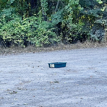 sifter abandoned in parking lot, Mill Creek at Cole Road, NE of Colville, Washington