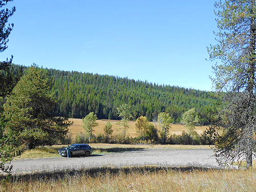 parking spot along Smackout Road, Smackout Valley, Stevens County, Washington