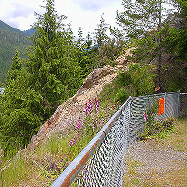 safety fence at Spada Reservoir, Snohomish County, Washington