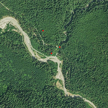 2012 aerial photo of Sulphur Creek Campground vicinity, Snohomish County, Washington
