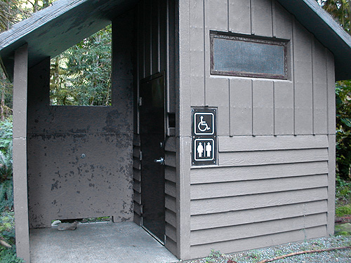 camp outhouse, Sulphur Creek Campground, Snohomish County, Washington