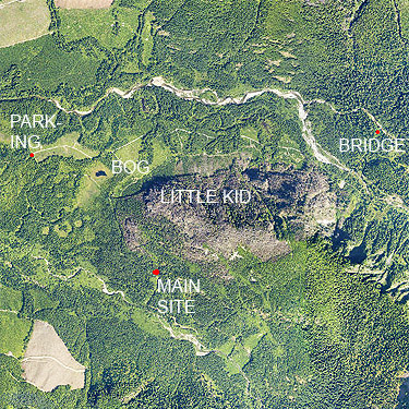Sunday Lake Trail area, North Fork Snoqualmie, King County, Washington, 2019 aerial photo