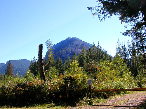 Little Kid Mountain from Sunday Lake Trailhead, North Fork Snoqualmie, King County, Washington
