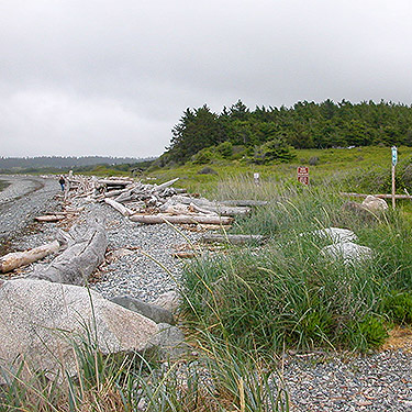 beach at county access point, north of Swantown Lake, Whidbey Island, Washington