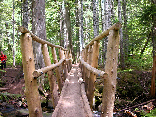 trail bridge across Talapus Creek near Talapus Lake, King County, Washington