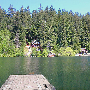 dock with no people, Toad Lake, Whatcom County, Washington