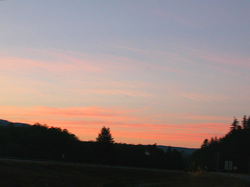 sunset from U.S. 101, eastern Jefferson County, Washington on 6 Sept. 2020