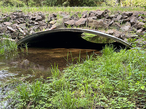 culvert where unnamed creek passes East Hoquiam road near East Fork Hoquiam River, Washington