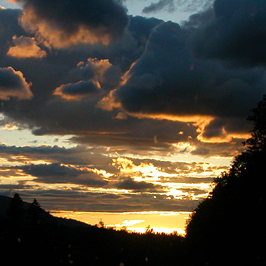 sunset near Issaquah, Washington on 22 June 2024