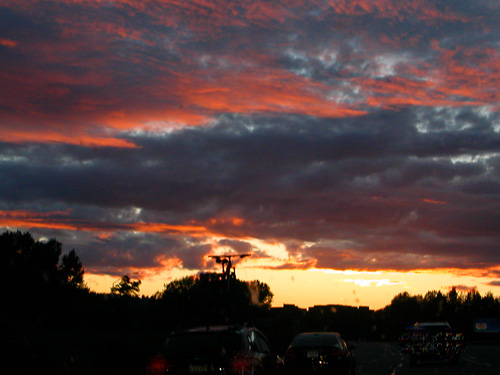 sunset near Mercer Island, Washington on 22 June 2024