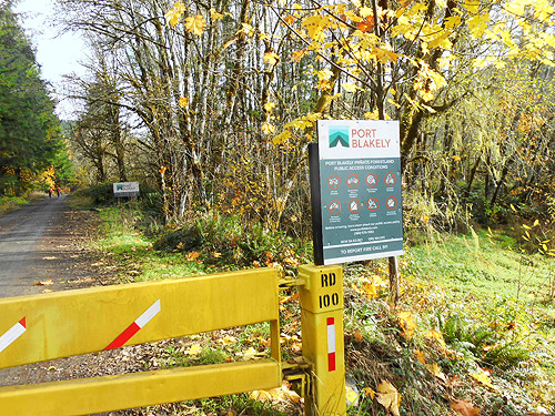 Port Blakely Tree Farms gate, Upper Winston Creek, Lewis County, Washington
