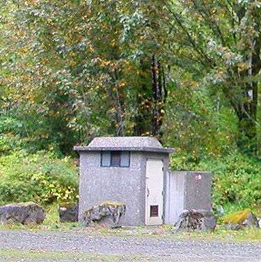 outhouse, Wynoochee River Public Access, Grays Harbor County, Washington