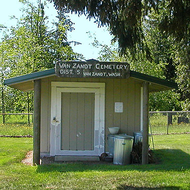 maintenance shed, Van Zandt Cemetery west of Van Zandt, Whatcom County, Washington