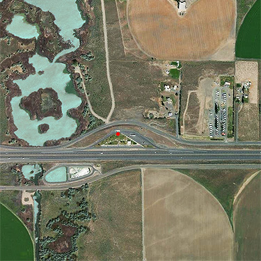 2021 aerial photo of Winchester Rest Area on I-90, Grant County, Washington