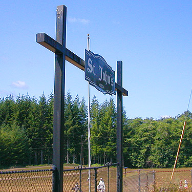 entry sign, St. John's (Wishkah) Cemetery, Grays Harbor County, Washington