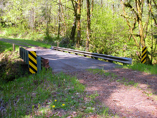 bridge across nameless creek along Sierra Pacific Road 530 SSW of Wildwood, Lewis County, Washington