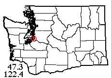 Washington map showing locality