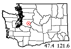 Washington map showing locality