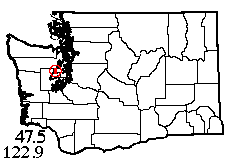 Washington map showing locality