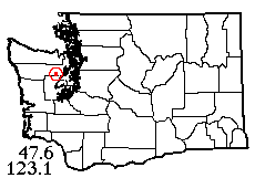 Washington map showing locality