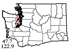 Washington map showing locality